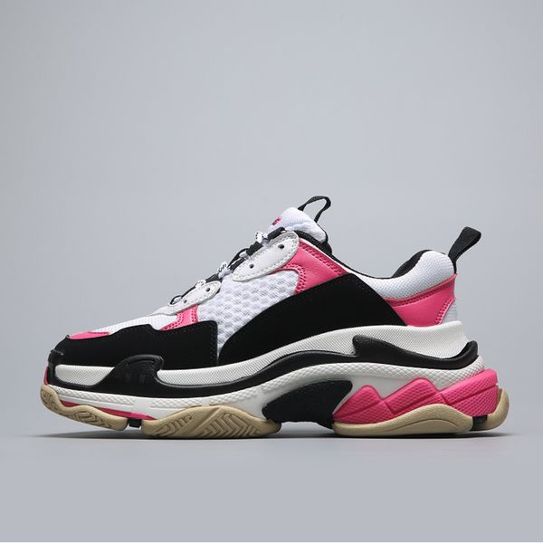 

fashion triple s designer shoes sneakers for women men paris 17fw luxury dad shoes vintage old grandpa trainer black pink white
