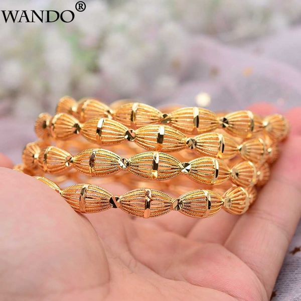 

wando 4pcs fashion metallic gold color jewelry ethiopian bracelet&bangle for women middle east wedding jewelry african gifts, Black
