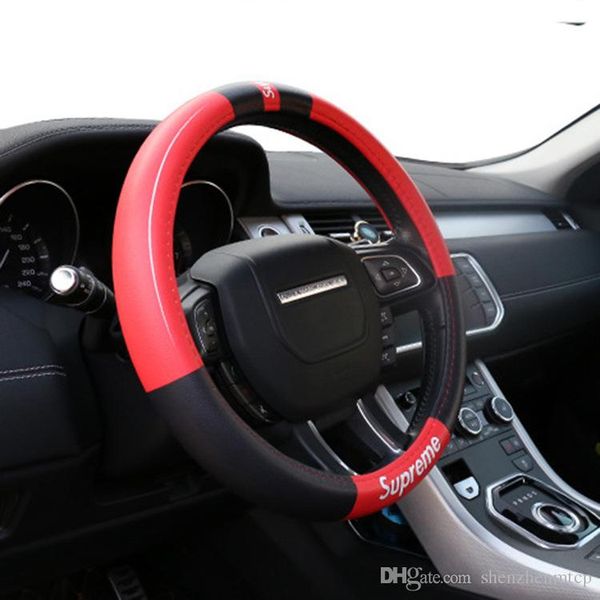 

Искусственная кожа универсальный автомобиль руль крышка 38 см стайлинга автомоби