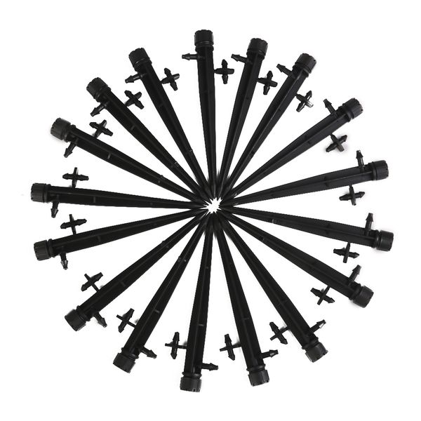 

13cm micro irrigation sprinkler adjustable emitters stake water dripper 50pc