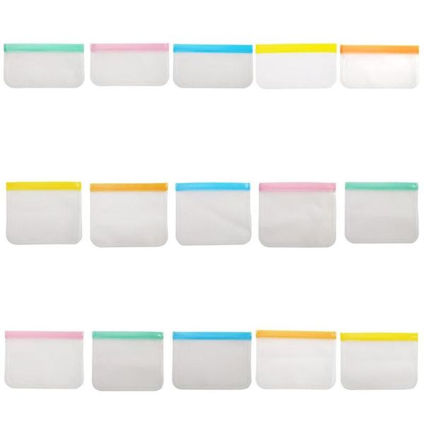 

reusable stand up food sealed bag leakproof kitchen snack storage container