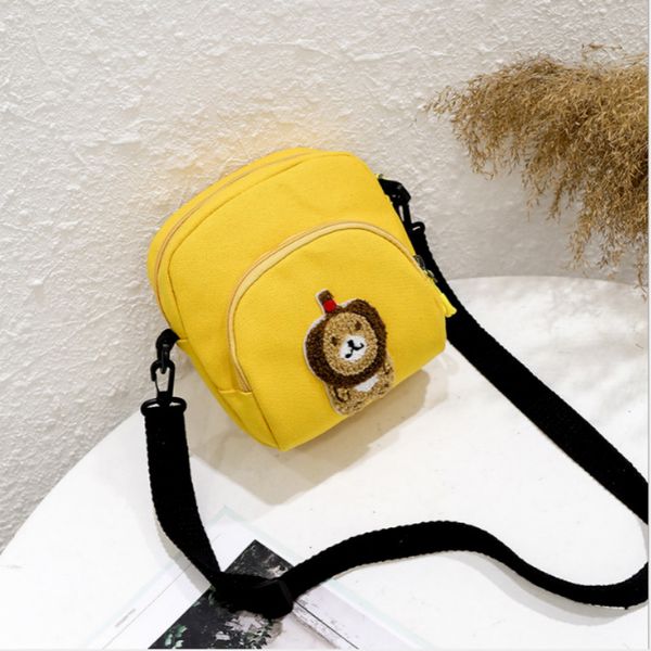 

cute animal print mini bag women's canvas shoulder bag outdoor leisure messenger handbag