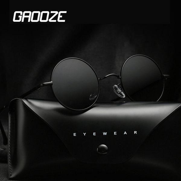 

gaooze round sunglasses men polarized sun glasses for men vintage man sunglasses for driving, White;black