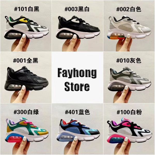 

2019 am200 mystic green desinger kids running shoes children outdoor sneakers boy&girl trainer baby shoes sports toddler calzado size 28-35, Black