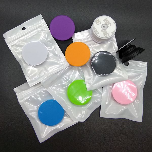 

solid color cell phone finger holder universal expandable 360 degree flexible phone stand mount holder grip stand holders bracket 3m tape