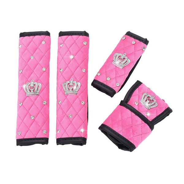 

4pcs car seat belt cover shifter gear covers hand brake sets car interior accessories