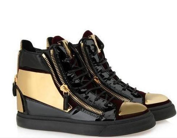 

падение доставка итальянский бренд дизайнер новых женщин повседневная обувь мужские кроссовки из натуральной кожи на шнуровке высокие топ тр, Black