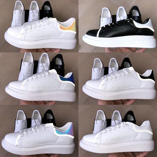

uk fashion luxury platform 3m reflective women mens designer shoes men black velvet iridescent laser snake skin casual shoes sneakers