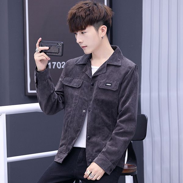 

2019 новый мужской пиджак тонкий пиджак мужской европейский и американский стиль простой мужской пиджак v70, Black;brown