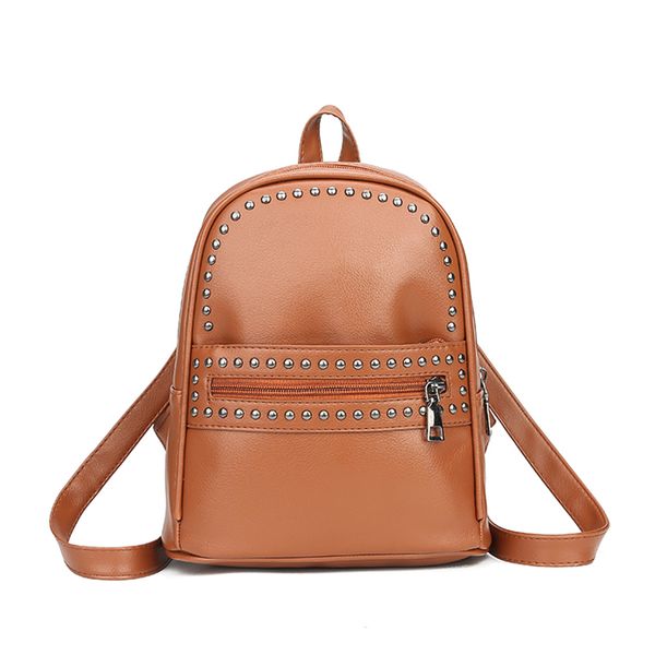 

female shoulder bag new korean version of the simple wild casual student bag features rivet travel backpack