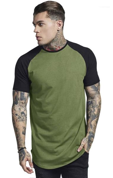 

мужские панельные цветные футболки лето с коротким рукавом мужские круглый вырез топы мода тонкий мужская одежда, White;black