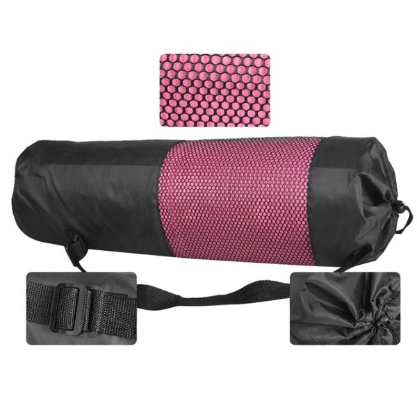 

black portable yoga mat bag nylon pilates carrier mesh sport tool adjustable strap style newesr