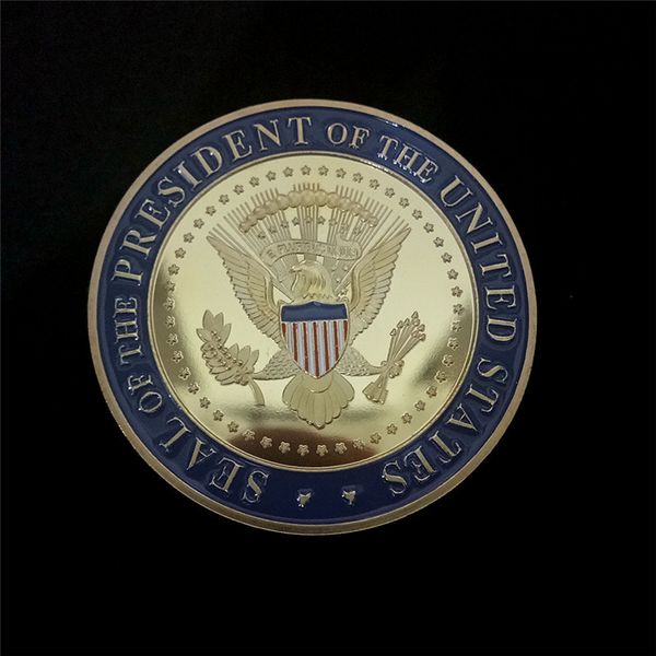 

donald trump commemorative eagle coin american 45th president badge united states president gold coins metal craft collection token