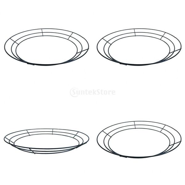 

4 pieces round-shaped metal wire wreath frame form hanger, 30cm/12inch