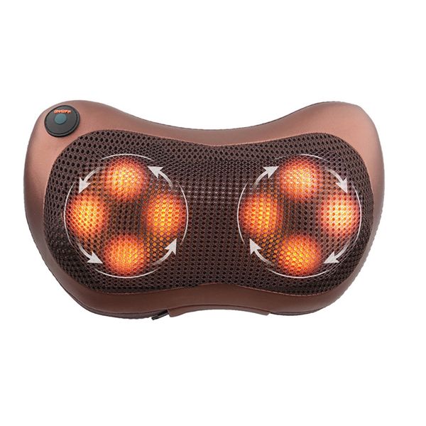 

kneading neck massager pillow infrared heat shiatsu shoulder back massager car cervical vertebra care