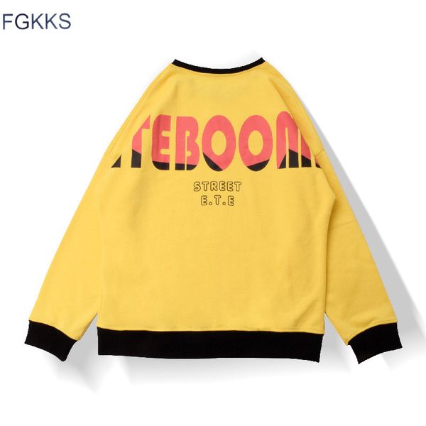 

fgkks men hoodies sweatshirts autumn new street hip hop men's printing long sleeve sweatshirts male fashion brand cotton hoodie, Black