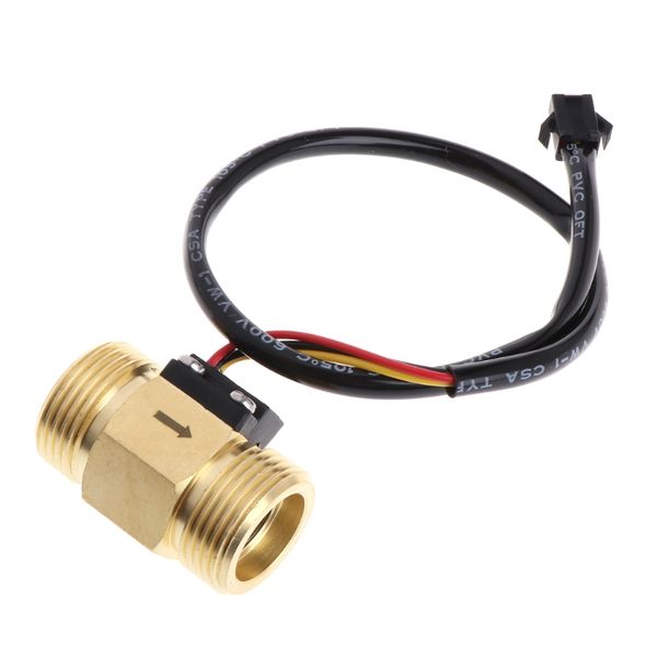 

water flow sensor g3/4" dn20 external thread copper hall effect liquid water flow switch sensor meter