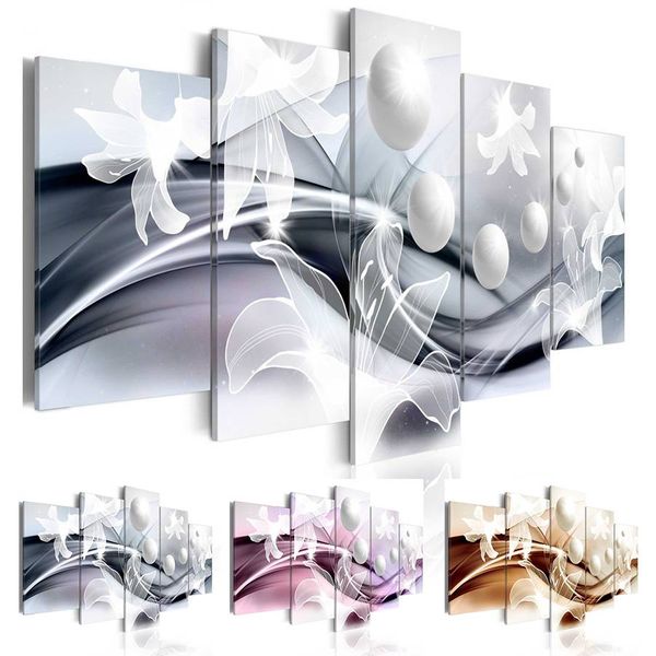 

2019 canvas print modern abstract floral flower lily painting home decoration, choose color & size( no frame )