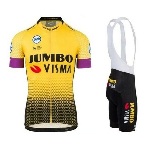 

2019 jumbo visma pro команда коротком рукавом рубашка из джерси летняя велосипеда ropa ciclismo + шорты для людей 3d комплект для гельных ко, Black;red
