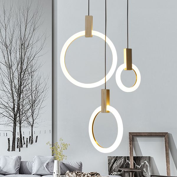 

modern led chandelier nordic living room pendant lamp bedroom fixtures stair lighting loft illumination long hanging lights 90-265v