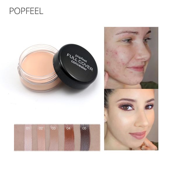 

popfeel professional full cover concealer palette contouring corretivo makeup cosmetic facial care cream 5 colors face primer