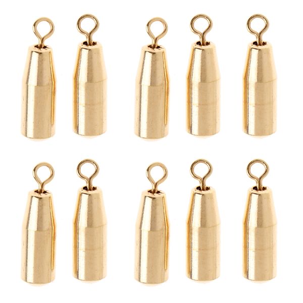 

10pcs brass weights drop sslider sea fishing snag sinkers gold