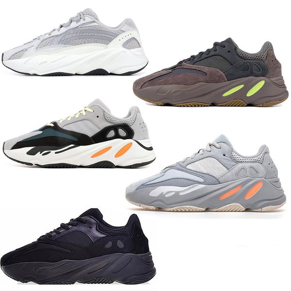 

Новый Kanye West Wave Runner Boosts 700 V2 статическая инерция лиловый сплошной серый бег Повседневная обувь Мужская обувь Женские кроссовки мужские