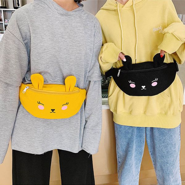 

women's waist bag waist pack new fanny packs banana bags cute pattern chest bag hip package leisure shoulder messenger pack