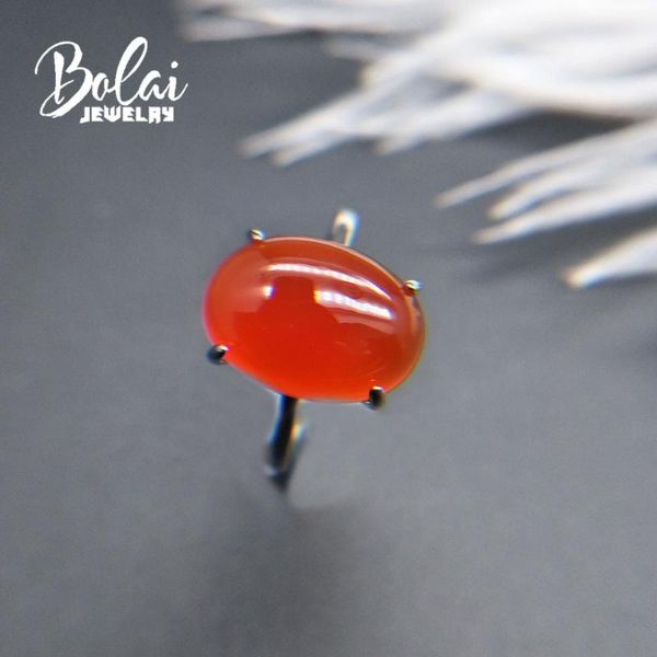 

2020 natural oval 10*14 agate ring 925 sterling silver gemstone jewelry ring for women daily wear resizeble, Golden;silver
