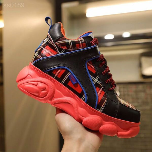 

2020 personality autumn european station thick bottom daddy shoes increase wild small white shoes women's trend factory direct sales, Black