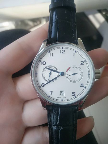 

2019 new style luxury black leather strap mens mechanical watch automatic movement 42mm mens wristwatch wholesale price, Slivery;brown