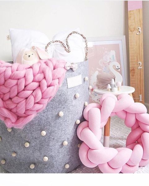 Handmade Creative Knot Ball Cushion Kids Room Decoration Sofa