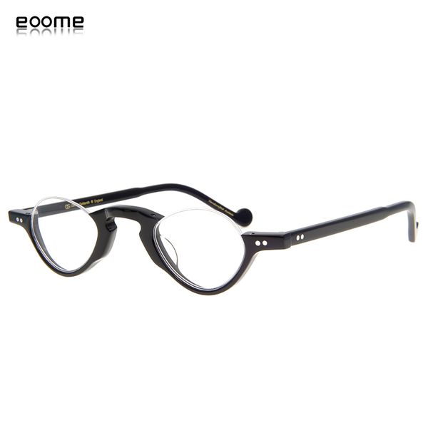 

eoome 2020 fashion new vintage round shape hand made optical frames full rim acetate luxury eyewear fast delivery, White;black
