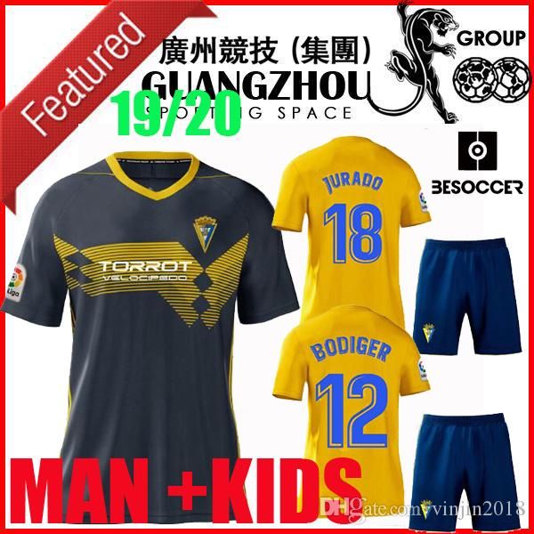 

2019 2020 cadiz футбольные майки дома в гостях cádiz cf 19 20 camisetas de fútbol хуан кала бодигер йованович jurado men kids kit футбольные, Black;yellow