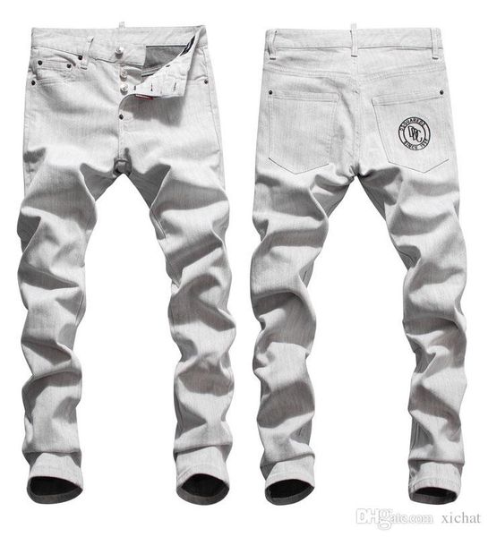 

топы mens серый джинсы модельер slim fit с низкой талией biker denim брюки hip hop брюки nj8073, Blue