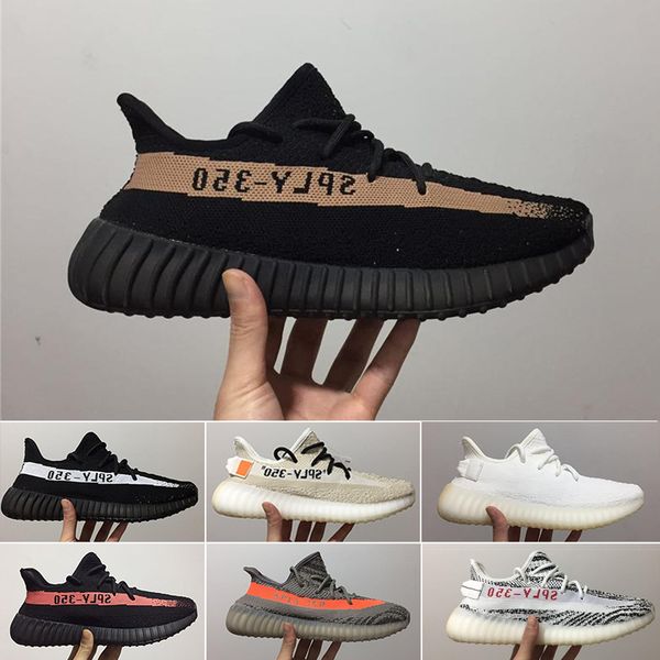 

350 v2 kanye we triple white bred butter teach red men women green core zebra port 350 training neaker h9ncq 9k, Black