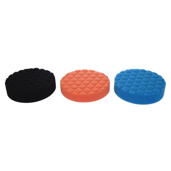 

3x hex-logic buff buffering polishing pad kit for auto car polisher 5 inch