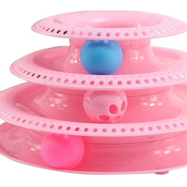

cat scratcher домашние животные интерактивные игрушки кошки трехуровневая turntable pet intellectual трек tower cat игрушки смешные пластинч