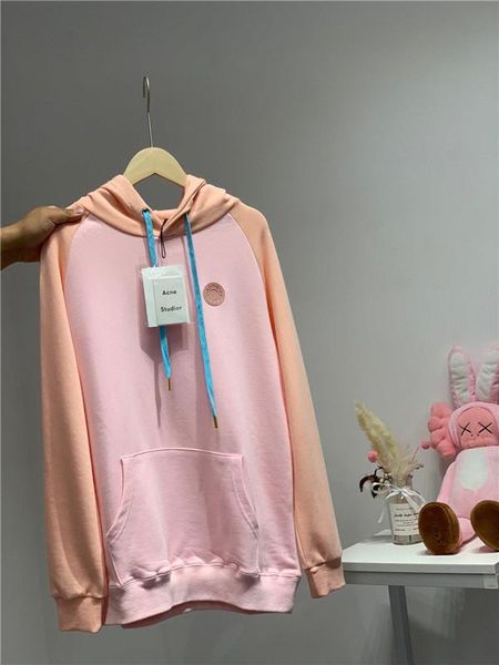 

19fw new luxurious brand design acne hooded hoodie men women fashion casual streetwear sweatshirts outdoor sweatshirt, Gray;blue