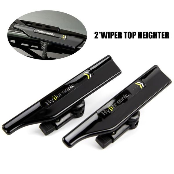 

2 pcs hypersonic black wiper stand windshield wiper wing windshield blade spoiler mate wing auto car tool accessories