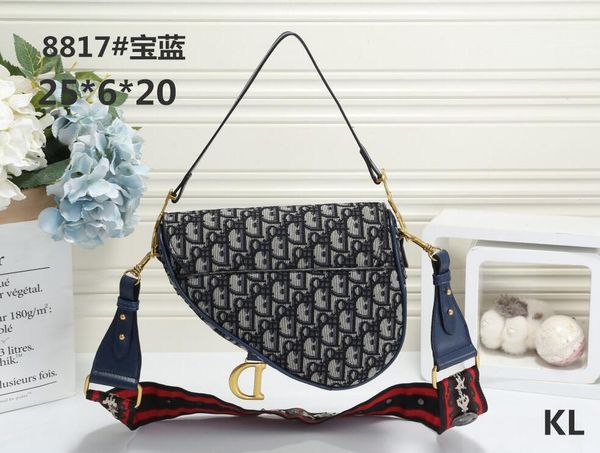 

luxury classic designer handbag leather women's shoulder bag saddle bag 2020 new fashion metal letter tote 002