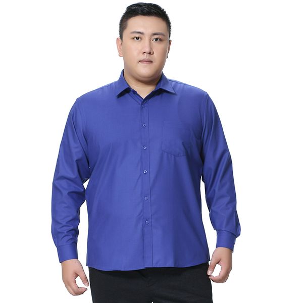

plus size 5xl 6xl 7xl 8xl social business easy-care dress men shirt large big size soft comfortable pure color casual shirt men, White;black