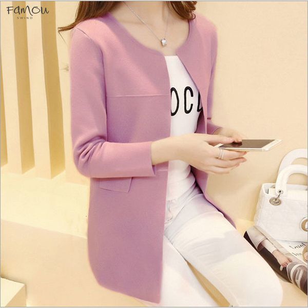 

Hot Good Women Sweater Long Cardigan Winter Fashion Autumn New Long Sleeve Loose Knitted Cardigan Female Sweaters Long