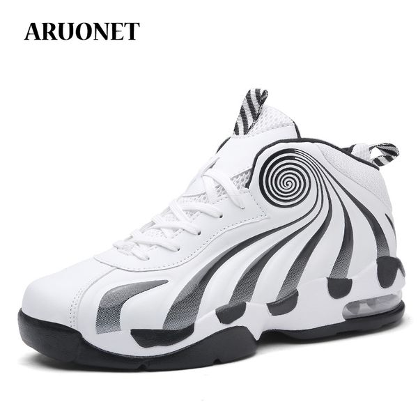 

auronet high autumn winter men casual ankle shoes men leather lace-up shoes platform scarpe uomo, Black