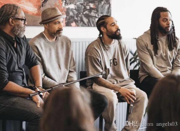 

designer t-shirt fear of god 6th fog rich fg logo t-shirt inside out limited loose sweatshirt brand t-shirt, White;black