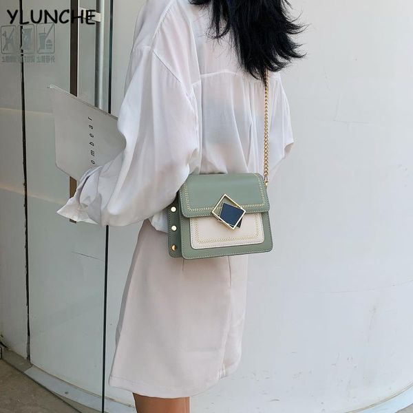 

2020 small shoulder messenger bag special lock design female travel handbags chain pu leather crossbody bags for women