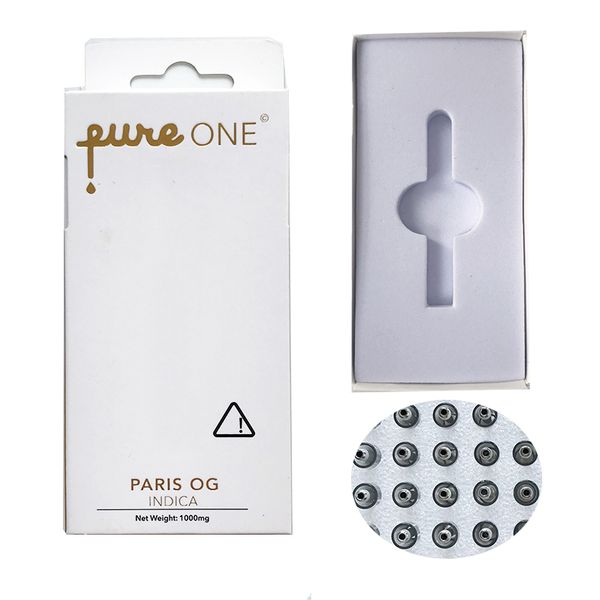 

Pure One Vape Картриджи Упаковка 1мл Ceramic Coil 510 Thread густое масло Слейте Vape Картридж Dab Воск Испаритель Форсунка E Сигареты