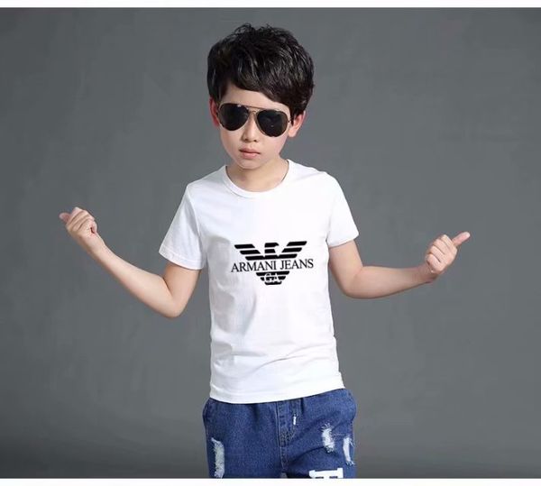 

2019 Fashion Kids 1-9 years t Shirt Children Lapel Short sleeves T shirt Boys girl Tops Clothing Brands Solid Tees Girls Cotton shirts ovcsa