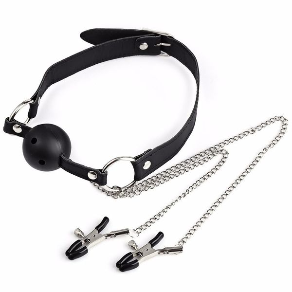 

from adjustable chain gag nipple clamp for with . pressure of couples products games flirting toys c18122501 m. sqhmv