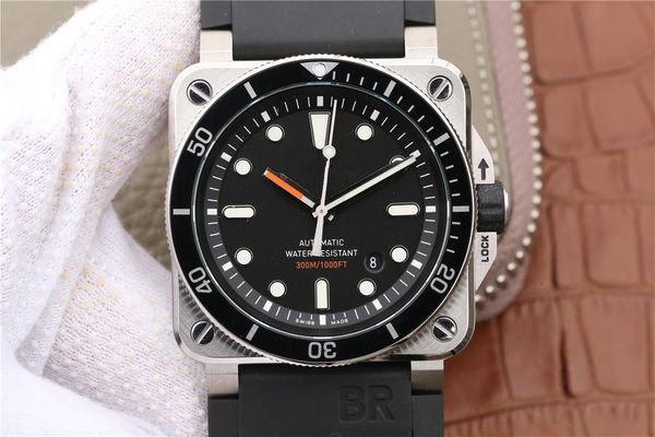 

n0392 luxury watch automatically singing machine core precision steel case sapphire glass mirror insert pin type button luxury mens watches, Slivery;brown